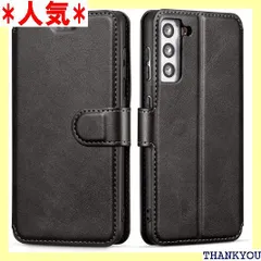 QLTYPRI Samsung Galaxy S21 FE 5G ケース 手帳型 本革レザー カード収納 横置き Qi充電対応 耐衝撃 全面保護 シンプル 人気 おしゃれ 財布型 カバー - ブラック 1959