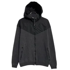 NIKE フリースジャケット M チャコールグレー ナイキ ジップアップ ラグラン フード付き アウター 古着卸 アメリカ仕入 a702-6693