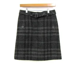 バーバリーロンドン スカート チェック柄 ウール混 ボトムス レディース 40サイズ グレー系 BURBERRY LONDON 【中古】