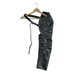 【美品】  COMME des GARCONS HOMME PLUS / コムデギャルソンオムプリュス | 2016AW | フェイクレザー カシメ打ち 甲冑 鎧 アーム / 総裏地 | L | ブラック | メンズ