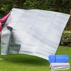 【特価商品】HWSHOW アルミシート 銀マット キャンプ 用 冬 断熱 厚手 アルミマット 250×200cm テント シート マット ピクニック 防水 防災 保温 両面アルミ蒸着 アウトドア用品 車中泊 収納袋付 コンパクト インナーマット アウトドア用便