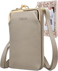 [Kugusa] てるぽっけ スマホポーチ レディース スマホショルダー スマホポシェット お財布ショルダー がま口 財布 斜め掛け （日本企画） 【グレー】
