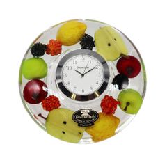 【新品未使用】フラワークロック ハッピーフルーツ 花時計 置き時計 リース アートフラワー シルクフラワー ハーバリウム おしゃれ ドリームクロック ガラス 女性 母の日 妻 母親 結婚祝い 誕生日 還暦 古希 米寿 ギフト プレゼント