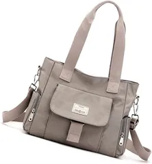 cmy select ショルダーバッグ レディース 斜めがけ トートバッグ 軽量 大容量 撥水 ナイロン 斜めがけバッグ( グレー)