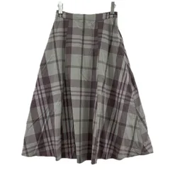 Reflect リフレクト チェック柄 フレアスカート size7/グレー×パープル系