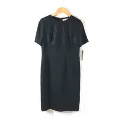 フィガロクラブフォーマル FIGAROCLUB FORMAL ワンピース 東京ソワール 半袖 レース 肩パッド 裏地付き タグ付き 日本製 黒 13ARサイズ 964809