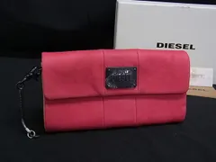 DIESEL ディーゼル レザー 二つ折り 長財布 ウォレット 札入れ 小銭入れ カード入れ レディース ピンク系 DJ4691