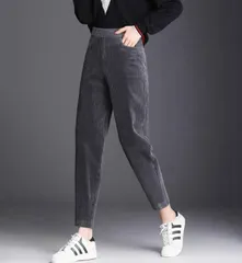 チノパンサルエルパンツ レディース パンツ ボトムス ワイドパン コーデュロイ ジョガーパンツ I6sy522