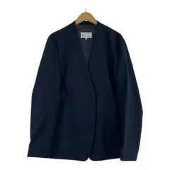 難あり サイズ50メゾンマルジェラ ノーカラージャケット メゾンマルジェラのノーカラージャケット【YouTube解説付き