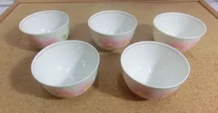 未使用品　香蘭社　KORANSHA　湯呑揃　5客入り　胡蝶蘭　元箱付き　W376-CE5
