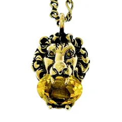 寂*人様 GUCCI ライオンモチーフ ネックレス