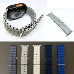 AppleWatch バンド シリコン 42mm 44mm 45mm 49mm L 全5色