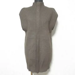 美品 22AW AMERI アメリ SHOULDER RIB KNIT VEST ニットベスト 02220170180 F ブラウン レディース 古着 中古 USED