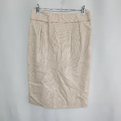 ◇ LAUTREAMONT BLACK ひざ丈 タイト スカート サイズ40 ベージュ レディース E  【1407180063709】