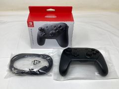 ◆未使用 保管品 Nintendo 任天堂 NintendoSwitchProコントローラー HAC-013 スイッチ プロコン 黒 箱付き◆16282★