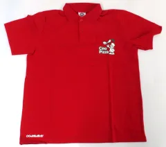 【中古】ポロシャツ・ワークシャツ 〇〇の主役は我々だ! 今日からチーノピザの仲間! チーノピザバイト制服風『絶望ポロシャツ』 レッド Lサイズ 「絶望スケイプ×ドン・キホーテ」