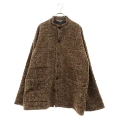AURALEE (オーラリー) 22AW WOOL ALPACA HERINGBONE TWEED SHORT BLOUSON ウールアルパカ ヘリンボーンツイードブルゾン ブラウン A22AB02HHのサムネイル