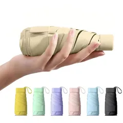 【特価商品】晴雨兼用 持ち運びに便利 紫外線遮断 高強度グラスファイバー 小さなかわいい 6本骨 日焼け防止 人気 超軽量ポータブル折りたたみ傘 折り畳み傘 耐風撥水 小型 軽量折り畳み傘 おしゃれ 手動 レゼント TVVTO 耐久 収納ポーチ付き