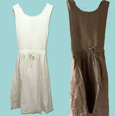 サマンサモスモス　SM２　前後着　ノースリジャンパースカート　ベージュ　オフホワイト 　２点セット