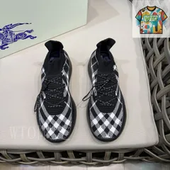 バーバリー（BURBERRY） チェック ニット スニーカー01-IR92