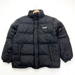 ベア ☆ Bear USA フカフカ♪ 厚手 ダウンジャケット ブラック 左肩リペア M ゆるだぼ ストリート スポーツMIX 90sスタイル 古着MIX■EB208