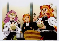 【中古】キャラカード 杏寿郎＆蜜璃＆千寿郎 ブロマイド 「WEBSHOPくじ 鬼滅の刃 柱稽古編 煉獄杏寿郎の大正コソコソ噂話」 G賞