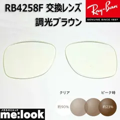 RayBan レイバン RB4258F用 交換レンズ 52サイズ 調光レンズ 調光ブラウン UVカット サングラス