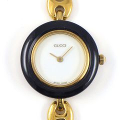グッチ GUCCI 腕時計 チェンジベゼル 11/12.2 マルチカラーベゼル 全6色付属 ホワイト文字盤 チェーンブレスレット GP クオーツアナログ 【中古】