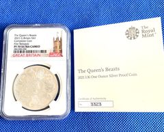 ★NGC最高鑑定★鑑定書、専用ケース付き★2021 イギリス クイーンズビースト NGC PF70  ウルトラカメオ