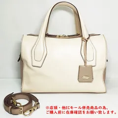 ※併売商品※◆中古状態良好◆TOD'S【トッズ】2WAYハンドバッグ レザー ライトベージュ グレージュ レディース　M1270