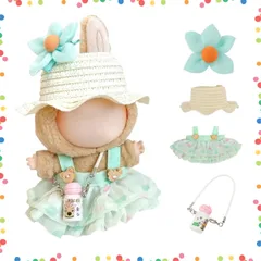 【在庫処分】人形の服 ドール服 ぬいぐるみ着せ替え かわいい ぬいぐるみ コスチューム ドレスアップ 17cm DIY アクセサリー 人形スーツ 15cm ジャンプスーツ 写真小道 ドール世代別服 服のみ 着せ替え DIY ぬいぐるみ服 15cm/17cm L