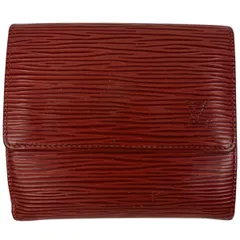 【在庫一掃】 ルイ・ヴィトン Louis Vuitton ポルト モネ ビエ カルト クレディ 小銭入れ 札入れ Wホック 二つ折り財布 エピ カスティリアンレッド M63487 レディース 【中古】