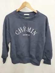 ◇ ⊇ Discoat ディスコート 裏起毛 長袖 プルオーバー トレーナー サイズF ネイビー レディース P  【1410230017362】