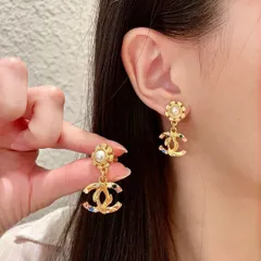 【今日特価】Chanel 中古アルファベットピアス!送料無料 限定優惠