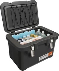 アイリスオーヤマ HUGEL 真空断熱クーラーボックス 40L チャコ-ルグレー 13.3日保冷 レジャークーラー アウトドア キャンプ 大型 スポーツ 野外