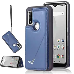 【新着商品】arrows We/docomo F-51B / au FCG01 / Softbank 用 A101FC ケースカード （ネイビーブルー) アローズ ウィー ドコモf51b ソフトバンクa101fc スマホケース 【Aqier】カバー 背面カードのサムネイル