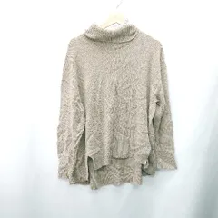 ◇ ⊇ B:MING by BEAMS タートルネック ウール混合 バックロング 長袖 ニット サイズ表記なし ブラウン系 レディース E  【1409100069532】