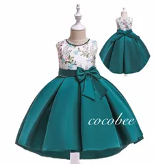 好評　刺繍　ビーズ付き　子供ドレス発表会キッズドレス　海外子供服 cocobee