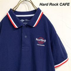 90s USA製 ハードロックカフェ ハーフジップ ポロシャツ MEMPHIS 