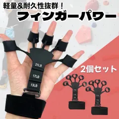 フィンガーパワー 2個セット 握力 筋トレ スポーツ ギター トレーニング 黒 筋肉 指先 手首 腕周り ボルダリング バスケットボール ギター ピアノ リハビリ