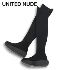 【未使用 22AW】UNITED NUDE ユナイテッドヌード 【Wa Long Boot Lo】 ロング ブーツ Sz.35 レディース 黒 定価5.7万