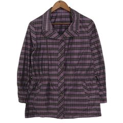 San.Anon サンアノン 通年★ チェック柄 ライトジャケット スプリングコート Sz.L レディース