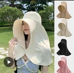 帽子 レディース UVカット 涼しい 首カバー 冷感 日傘ハット 紐 背中 肩 ケープ 焼けない つば広 日焼け防止 折りたたみ コンパクト 大きい