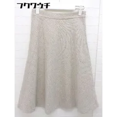 ◇ NOLLEY'S ノーリーズ サイドジップ 膝丈 フレア スカート サイズ36 ベージュ レディース 【中古】 【1103300012595】
