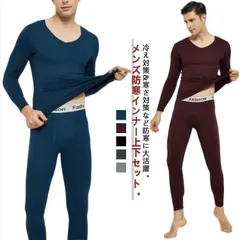 あったかインナー 防寒インナー 発熱 メンズ 冬 防寒 裏起毛 シームレス 防寒インナー 上下セット ロングタイツ インナーウェア 長袖 Vネック アンダーシャツ ヒートテック 秋 防寒着 吸湿 防寒 D3nT129