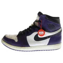 NIKE (ナイキ) AIR JORDAN 1 RETRO HIGH OG COURT PURPLE 555088-500 エアジョーダン1 コートパープル ハイカットスニーカー ホワイト/パープル US10.5/28.5cm