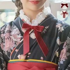 【レッド】リボン付き襦袢 YUP12 ≪メール便優先商品≫キッズ キャサリンコテージ