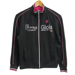 フィラ ジャージ トラックジャケット 長袖 スポーツウエア アウター 黒 レディース Mサイズ ブラック FILA 【中古】