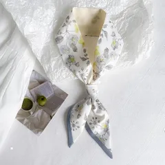 リボンスカーフ バッグスカーフ 花　フラワー　バタフライ　ヘアリボン　ヘアメ