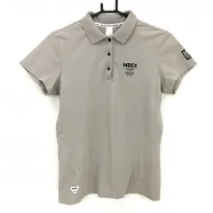 マスターバニー 半袖ポロシャツ グレージュ 背面ロゴライ 襟一部メッシュ編み レディース 1(M) ゴルフウェア MASTER BUNNY EDITION